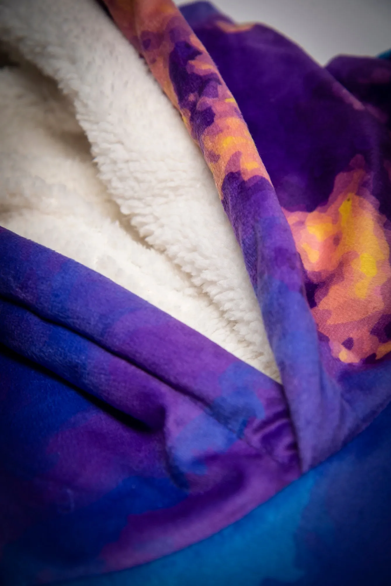 Hurricane Print Blue Storm Unisex Oversized Plush Snug Hoodie